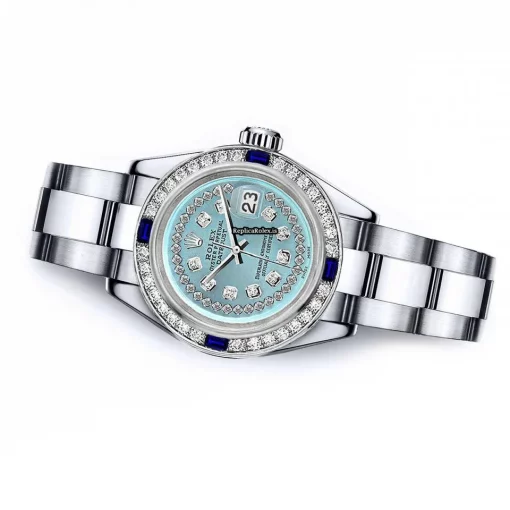 Discount Replica Rolex Oyster Perpetual Lady Date 69160 Automatic Movement 26mm Steel Case Womens Watch - Image 2