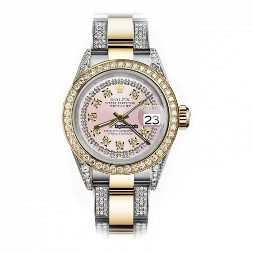 Wonderful Replica Rolex Lady-datejust 69173 Automatic Movement 26mm Gold/steel Case Womens Watch