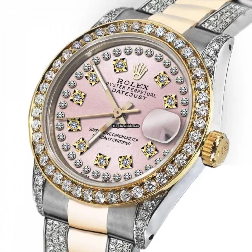Wonderful Replica Rolex Lady-datejust 69173 Automatic Movement 26mm Gold/steel Case Womens Watch - Image 2