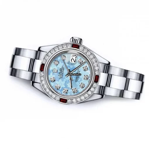 Top Replica Rolex Oyster Perpetual Lady Date 69160 Automatic Movement 26mm Steel Case Womens Watch - Image 2