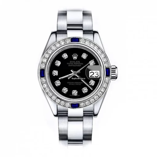 High Quality Replica Rolex Oyster Perpetual Lady Date 69160 Automatic Movement 26mm Steel Case Womens Watch