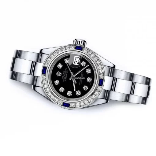 High Quality Replica Rolex Oyster Perpetual Lady Date 69160 Automatic Movement 26mm Steel Case Womens Watch - Image 2