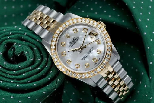 Defect Fake Rolex Lady-datejust 68274 Automatic Movement 31mm Gold/steel Case Womens Watch - Image 2
