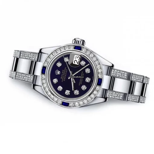 Luxury Fake Rolex Lady-datejust 68274 Automatic Movement 31mm Steel Case Womens Watch - Image 2