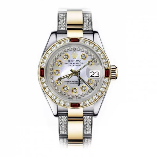 Wonderful Fake Rolex Lady-datejust 68273 Automatic Movement 31mm Gold/steel Case Womens Watch