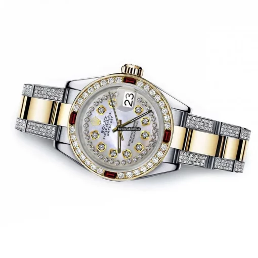Wonderful Fake Rolex Lady-datejust 68273 Automatic Movement 31mm Gold/steel Case Womens Watch - Image 2