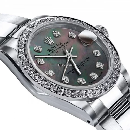Offering Replica Rolex Oyster Perpetual Lady Date 69160 Automatic Movement 26mm Steel Case Womens Watch - Image 2