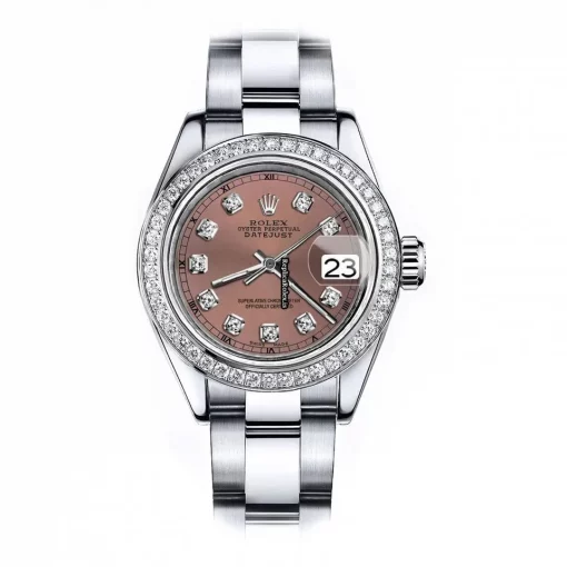 Lovely Fake Rolex Oyster Perpetual Lady Date 69160 Automatic Movement 26mm Steel Case Womens Watch