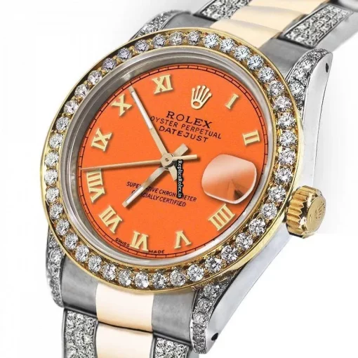 Good Replica Rolex Datejust 68173 Automatic Movement 31mm Gold/steel Case Womens Watch - Image 2