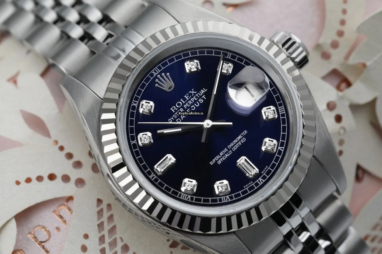 Cheap Replica Rolex Oyster Perpetual Lady Date 69160 Automatic Movement 26mm Steel Case Womens Watch - Image 2