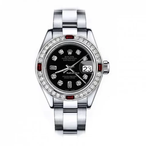 Neat Replica Rolex Oyster Perpetual Lady Date 69160 Automatic Movement 26mm Steel Case Womens Watch
