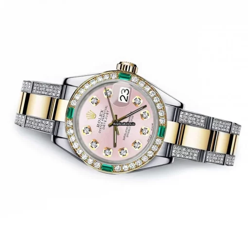 Trustworthy Clone Rolex Lady-datejust 68273 Automatic Movement 31mm Gold/steel Case Womens Watch - Image 2