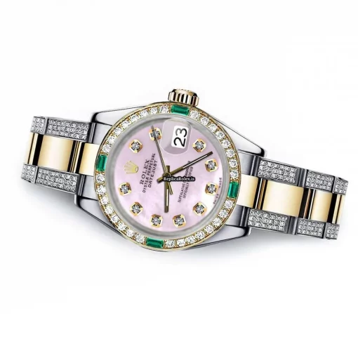 Excellent Knockoff Rolex Lady-datejust 68273 Automatic Movement 31mm Gold/steel Case Womens Watch - Image 2