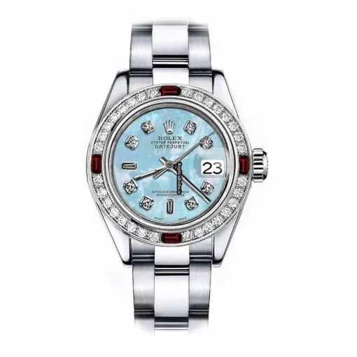 Well Made Replica Rolex Oyster Perpetual Lady Date 69160 Automatic Movement 26mm Steel Case Womens Watch