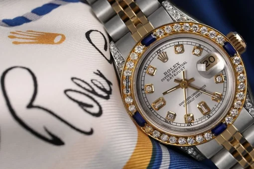 Suitable Imitation Rolex Lady-datejust 69173 Automatic Movement 26mm Gold/steel Case Womens Watch - Image 3