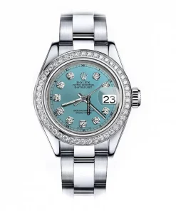 1:1 Fakes Rolex Oyster Perpetual Lady Date 69160 Automatic Movement 26mm Steel Case Womens Watch