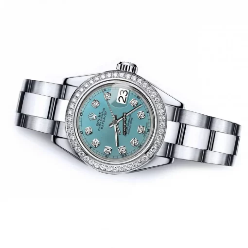 1:1 Fakes Rolex Oyster Perpetual Lady Date 69160 Automatic Movement 26mm Steel Case Womens Watch - Image 3