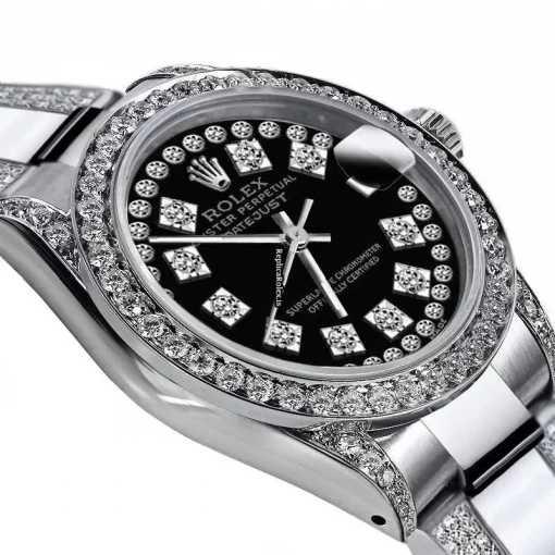 Luxury Fake Rolex Lady-datejust 68274 Automatic Movement 31mm Steel Case Womens Watch - Image 2