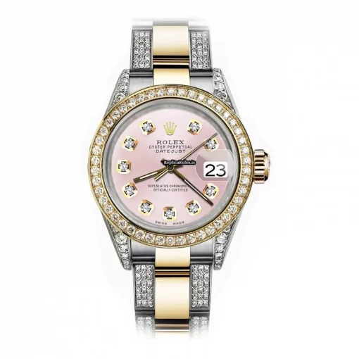 Appealing Replica Rolex Lady-datejust 69173 Automatic Movement 26mm Gold/steel Case Womens Watch