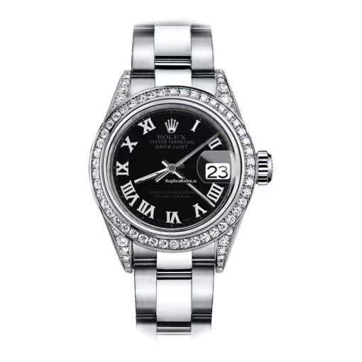 Fantastic Fake Rolex Oyster Perpetual Lady Date 69160 Automatic Movement 26mm Steel Case Womens Watch