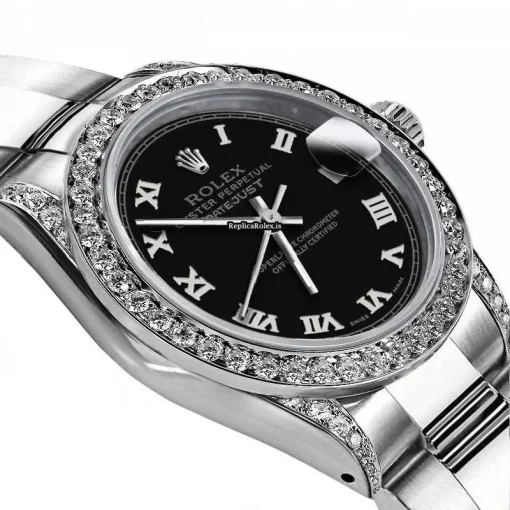 Fantastic Fake Rolex Oyster Perpetual Lady Date 69160 Automatic Movement 26mm Steel Case Womens Watch - Image 2