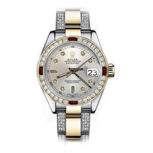 Superior Fakes Rolex Lady-datejust 69173 Automatic Movement 26mm Gold/steel Case Womens Watch