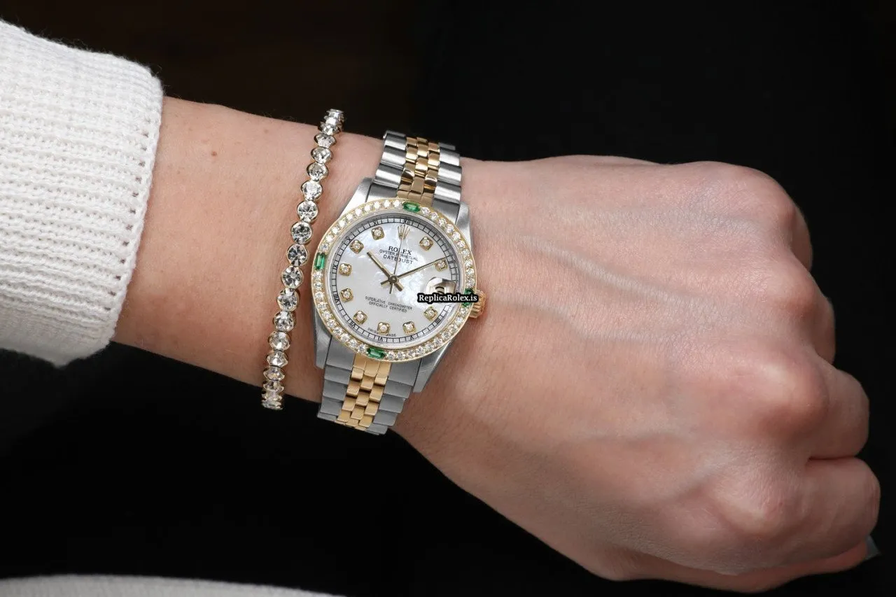Great Replica Rolex Lady-datejust 68274 Automatic Movement 31mm Gold/steel Case Womens Watch - Image 7