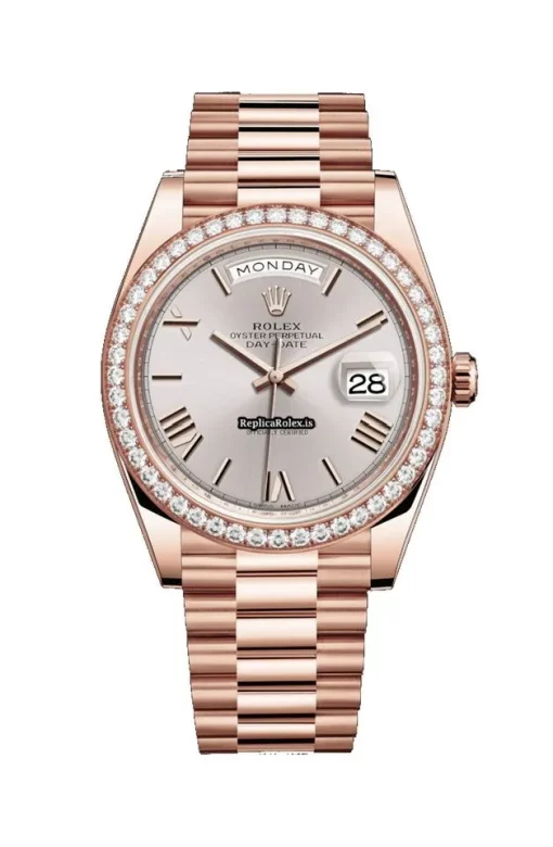 Appealing Copy Rolex Day-date 40 228345rbr Automatic Movement Rose Gold Case Mens/unisex Watch