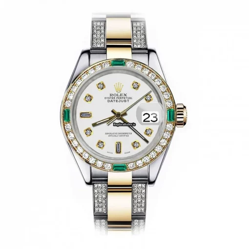 Distinctive Replica Rolex Lady-datejust 68273 Automatic Movement 31mm Gold/steel Case Womens Watch