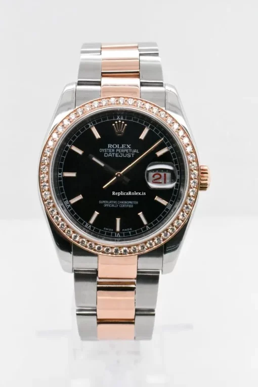 Quality Replica Rolex Datejust 116201 Automatic Movement 36mm Gold/steel Case Mens/unisex Watch