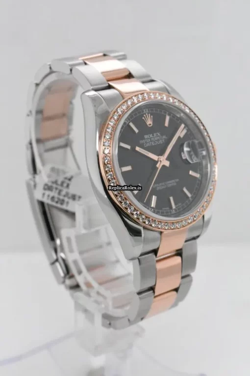 Quality Replica Rolex Datejust 116201 Automatic Movement 36mm Gold/steel Case Mens/unisex Watch - Image 3