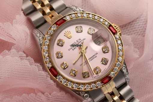Discount Replica Rolex Lady-datejust 69173 Automatic Movement 26mm Gold/steel Case Womens Watch - Image 5