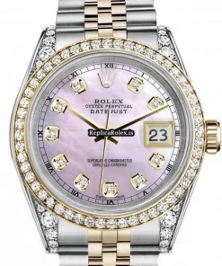 Swiss Replica Rolex Lady-datejust 68274 Automatic Movement 31mm Gold/steel Case Womens Watch