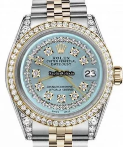 Pleasing Fake Rolex Lady-datejust 68274 Automatic Movement 31mm Gold/steel Case Womens Watch