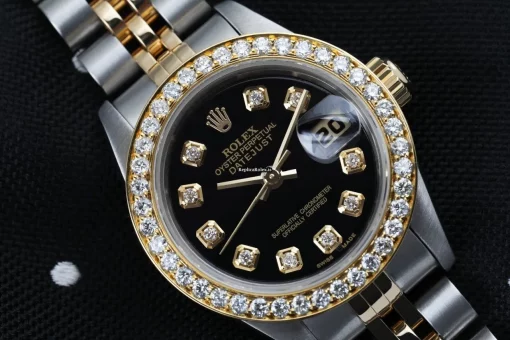 Remarkable Fake Rolex Lady-datejust 69173 Automatic Movement 26mm Gold/steel Case Womens Watch
