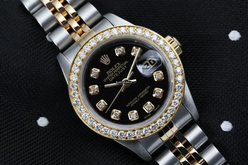 Remarkable Fake Rolex Lady-datejust 69173 Automatic Movement 26mm Gold/steel Case Womens Watch - Image 3