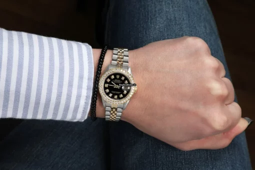 Remarkable Fake Rolex Lady-datejust 69173 Automatic Movement 26mm Gold/steel Case Womens Watch - Image 7