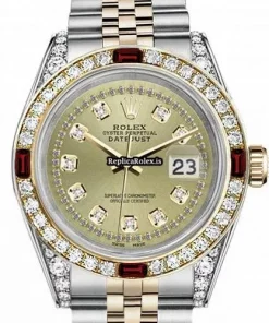 Discount Copy Rolex Lady-datejust 69173 Automatic Movement 31mm Gold/steel Case Womens Watch