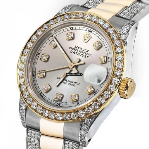 Good Fake Rolex Lady-datejust 69173 Automatic Movement 26mm Gold/steel Case Womens Watch - Image 2