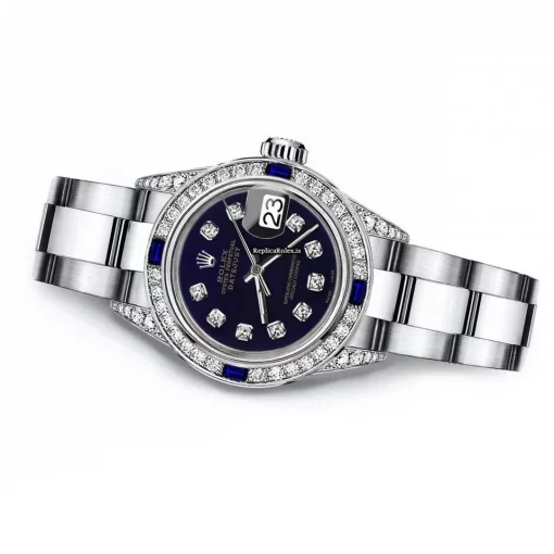 Cool Replica Rolex Oyster Perpetual Lady Date 69160 Automatic Movement 26mm Steel Case Womens Watch - Image 2