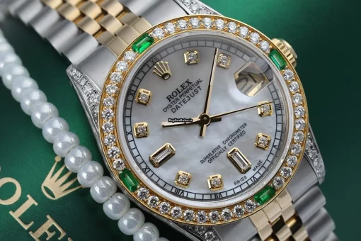 Amazing Fake Rolex Lady-datejust 68273 Automatic Movement 31mm Gold/steel Case Womens Watch