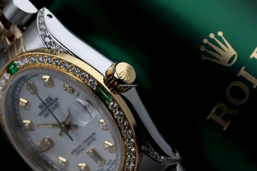 Amazing Fake Rolex Lady-datejust 68273 Automatic Movement 31mm Gold/steel Case Womens Watch - Image 2
