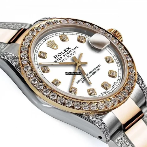 Reliable Clone Rolex Datejust 16013 Automatic Movement 36mm Gold/steel Case Mens/unisex Watch - Image 3