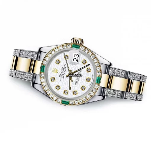 1:1 Replica Rolex Lady-datejust 68273 Automatic Movement 31mm Gold/steel Case Womens Watch - Image 2