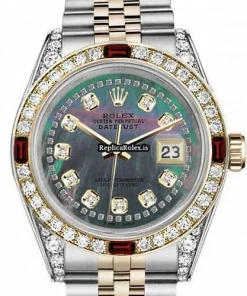 Top Fake Rolex Lady-datejust 69173 Automatic Movement 31mm Gold/steel Case Womens Watch
