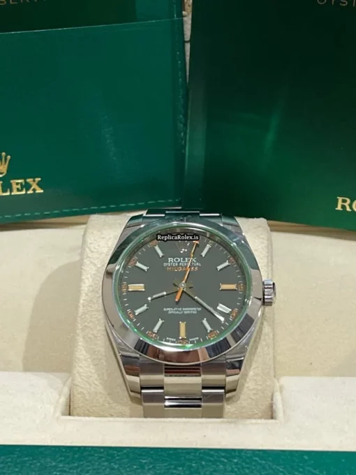 Superior Replica Rolex Milgauss 116400gv Caliber 3131 Automatic Movement 40mm Steel Case Mens/unisex Watch