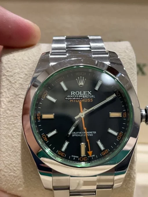 Superior Replica Rolex Milgauss 116400gv Caliber 3131 Automatic Movement 40mm Steel Case Mens/unisex Watch - Image 6