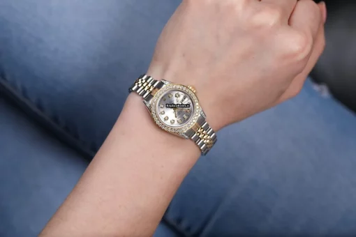 Special Replica Rolex Lady-datejust 69173 Automatic Movement 26mm Gold/steel Case Womens Watch - Image 6