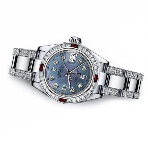 Top Replica Rolex Oyster Perpetual Lady Date 69160 Automatic Movement 26mm Steel Case Womens Watch - Image 2