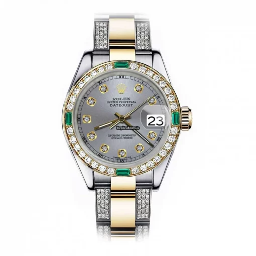 Amazing Replica Rolex Lady-datejust 68273 Automatic Movement 31mm Gold/steel Case Womens Watch